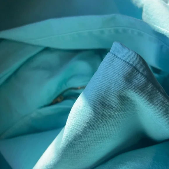 NYDJ Turquoise Ankle Length Pants Ankle Cut Off/Rip - Picture 7 of 7